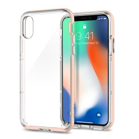 Apple iPhone X etui Spigen Neo Hybrid Crystal 057CS22173 - brzoskwiniowy (Blush Gold)