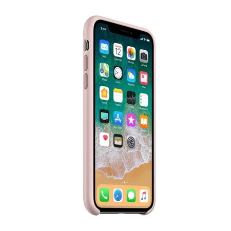 Apple iPhone X etui silikonowe MQT62ZM/A - różowy (Pink Sand)