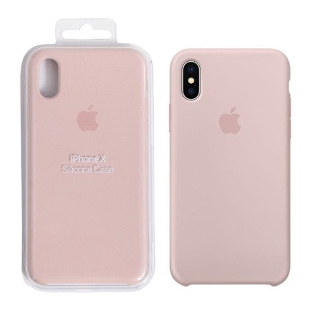 Apple iPhone X etui silikonowe MQT62ZM/A - różowy (Pink Sand)