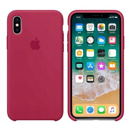 Apple iPhone X etui silikonowe MQT82ZM/A - różana czerwień (Rose Red)