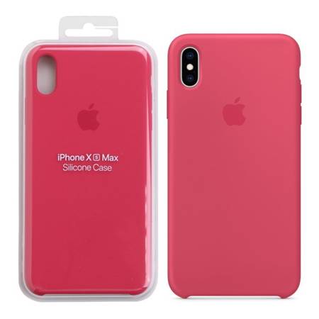 Apple iPhone XS Max etui silikonowe MUJP2ZM/A - różowe (Hibiscus)