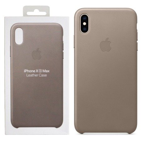 Apple iPhone XS Max etui skórzane Leather Case MRWR2ZM/A - jasnobeżowy (Taupe)