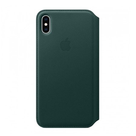 Apple iPhone XS Max etui skórzane Leather Folio MRX42ZM/A - zielone (Forest Green)