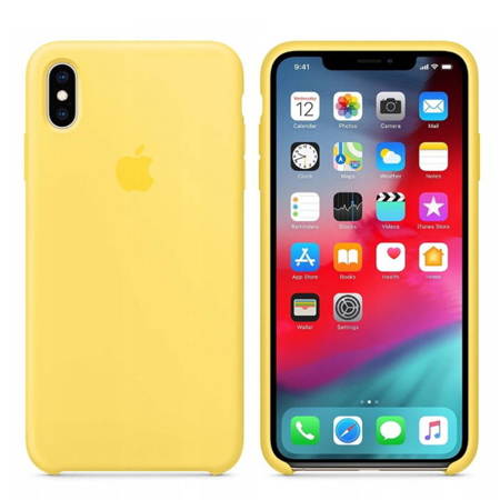 Apple iPhone XS etui Silicone Case MW992ZE/A - żółte (Canary Yellow)