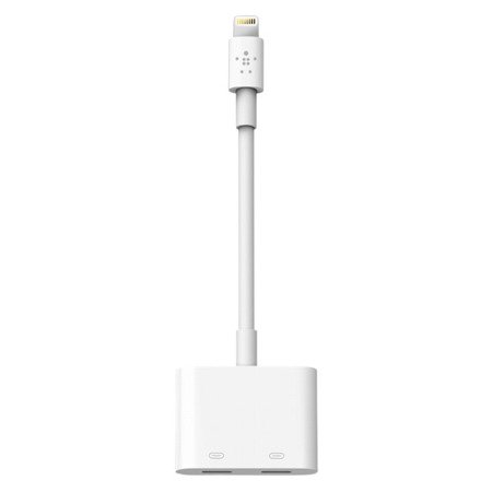 Apple iPhone adapter Belkin Lightning Audio + Charge RockStar  - biały