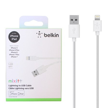 Apple iPhone kabel Belkin Mixit Lightning 1.2 m - biały