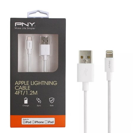 Apple iPhone kabel PNY Lightning 1.2 m - biały