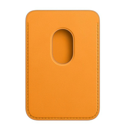 Apple portfel Leather Wallet iPhone MagSafe MHLP3ZM/A - jasnopomarańczowe (California Poppy)