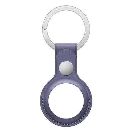 Brelok skórzany do Apple AirTag Leather Key Ring - fioletowy (Wisteria)