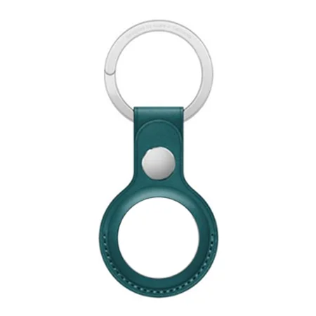 Brelok skórzany do Apple AirTag Leather Key Ring - zielony (Forest Green)