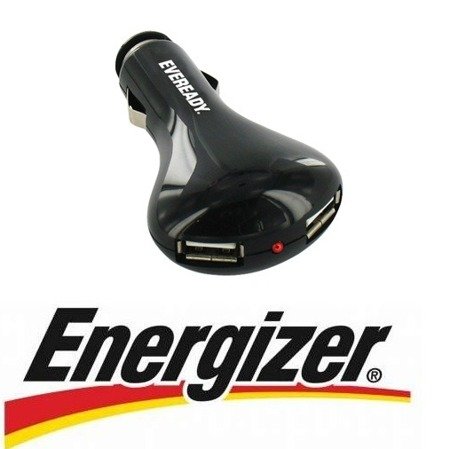 Energizer Eveready ładowarka samochodowa 1A  2xUSB - czarna
