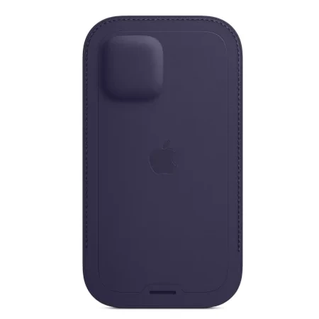 Etui Apple iPhone 12/ 12 Pro Leather Sleeve MagSafe - ciemnofioletowe (Deep Violet)