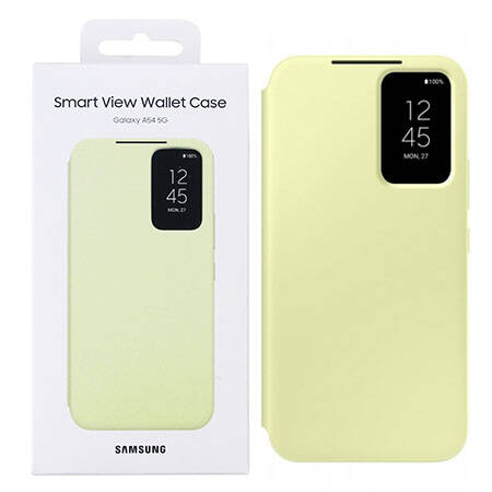 Etui Samsung Smart View Wallet Case do Galaxy A54 5G - limonkowe (Lime)