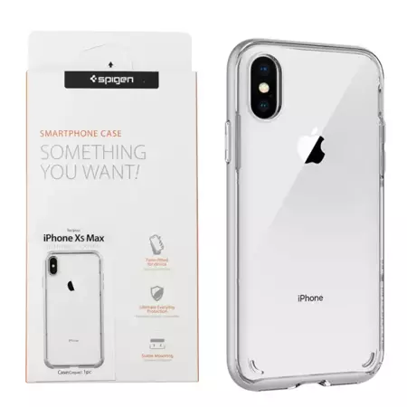 Etui Spigen Neo Hybrid Crystal do Apple iPhone XS Max - srebrne (Satin Silver)