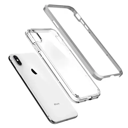 Etui Spigen Neo Hybrid Crystal do Apple iPhone XS Max - srebrne (Satin Silver)