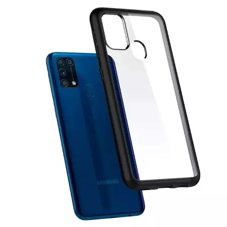 Etui Spigen Ultra Hybrid do Samsung Galaxy M31 - transparentne z czarną ramką