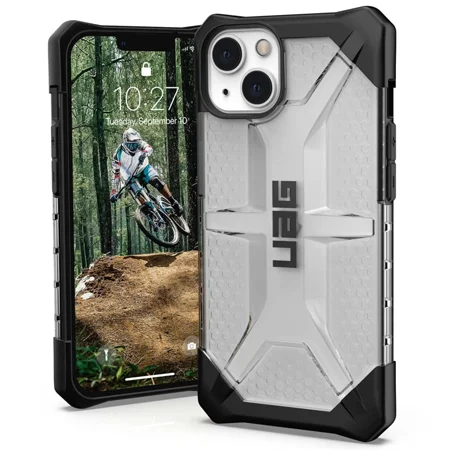 Etui do Apple iPhone 12 mini UAG Plasma - transparentne z czarną ramką (Ice)