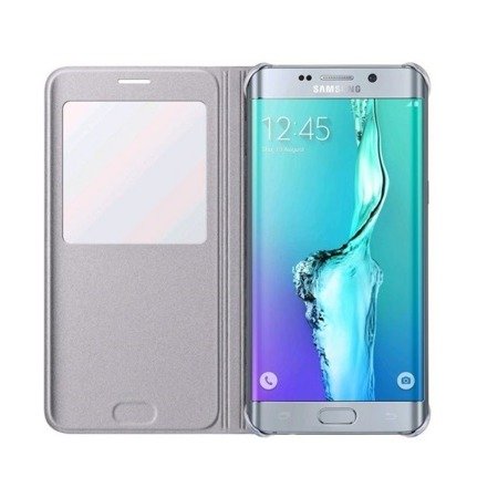 Etui do telefonu Samsung Galaxy S6 edge+ S View Cover - srebrny