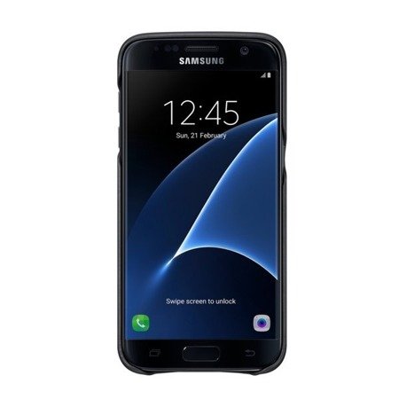 Etui do telefonu Samsung Galaxy S7 Leather Cover - czarne