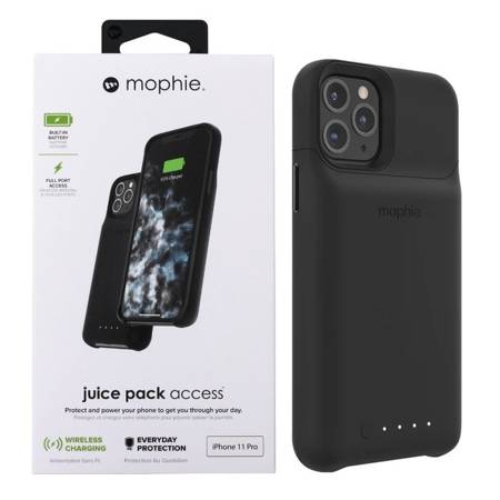 Etui i bateria w jednym do Apple iPhone 11 Pro Mophie Juice Pack Access 2000 mAh - czarny 