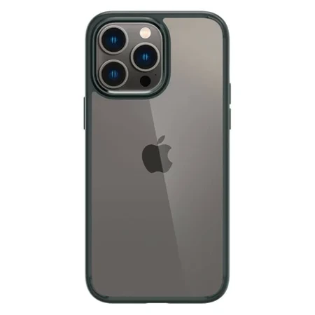 Etui na Apple iPhone 14 Pro Spigen Ultra Hybrid - transparentne z zieloną ramką (Abyss Green)