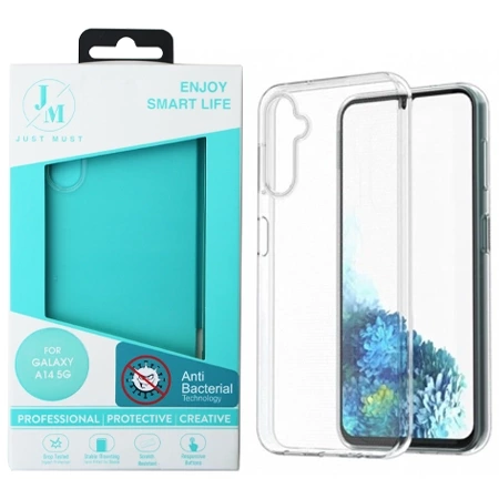 Etui na telefon Samsung Galaxy A14 5G Just Must Anti-bacteria TPU - transparentne