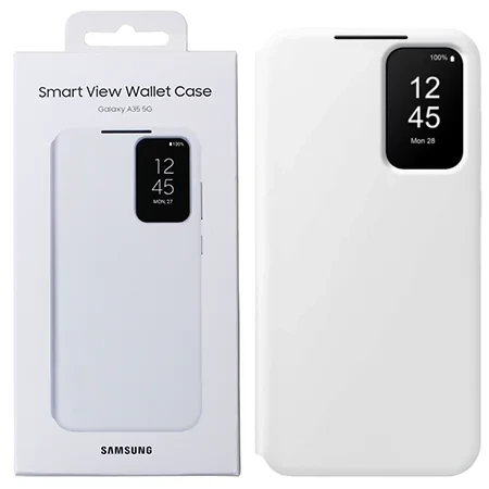 Etui na telefon Samsung Galaxy A35 5G Smart View Wallet Case - białe