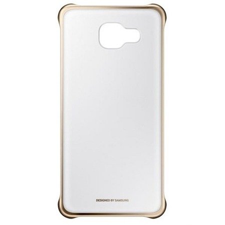 Etui na telefon Samsung Galaxy A5 2016 Clear Cover - transparentne ze złotą ramką