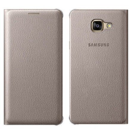 Etui na telefon Samsung Galaxy A5 2016 Flip Wallet - złote