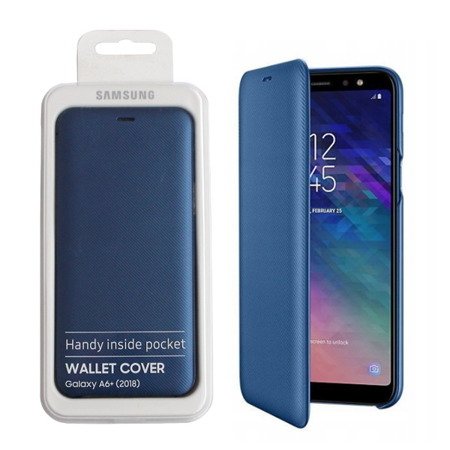 Etui na telefon Samsung Galaxy A6 Plus 2018 Wallet Cover - niebieskie