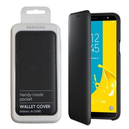 Etui na telefon Samsung Galaxy J6 2018 Wallet Cover - czarne