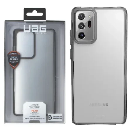 Etui na telefon Samsung Galaxy Note 20 Ultra/ Note 20 Ultra 5G UAG Plyo - transparentne z czarną ramką (Ice)