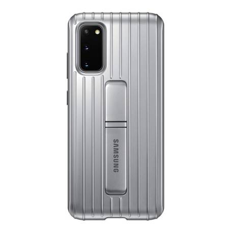 Etui na telefon Samsung Galaxy S20 Plus Protective Standing Cover - srebrne