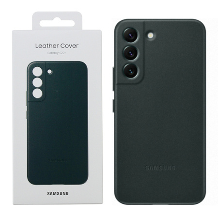 Etui na telefon Samsung Galaxy S22 Plus Leather Cover - zielone (Forest Green)