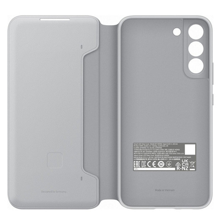 Etui na telefon Samsung Galaxy S22 Plus Smart LED View Cover - szare (Light Gray)