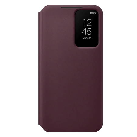 Etui na telefon Samsung Galaxy S22 Smart Clear View Cover -  burgundowe [OUTLET]