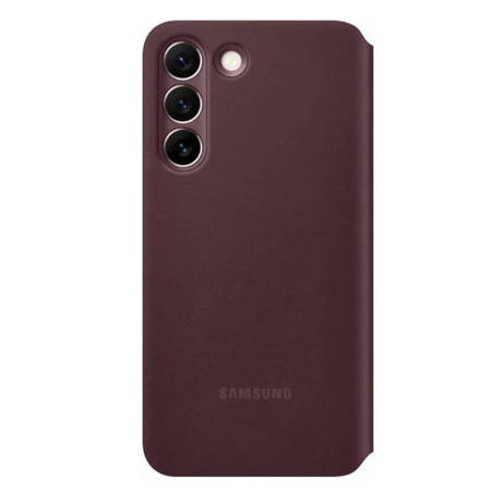 Etui na telefon Samsung Galaxy S22 Smart Clear View Cover -  burgundowe [OUTLET]