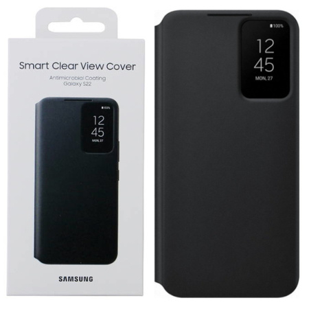 Etui na telefon Samsung Galaxy S22 Smart Clear View Cover - czarne 