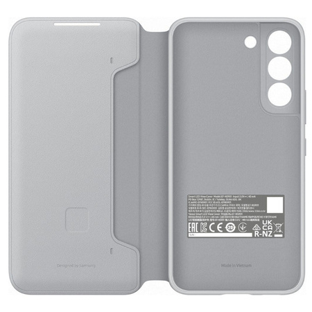 Etui na telefon Samsung Galaxy S22 Smart LED View Cover - szare (Light Gray)