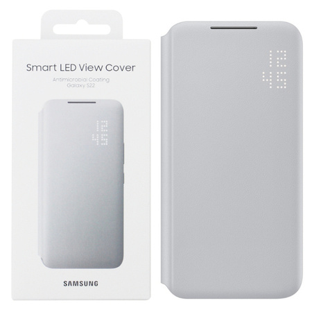 Etui na telefon Samsung Galaxy S22 Smart LED View Cover - szare (Light Gray)