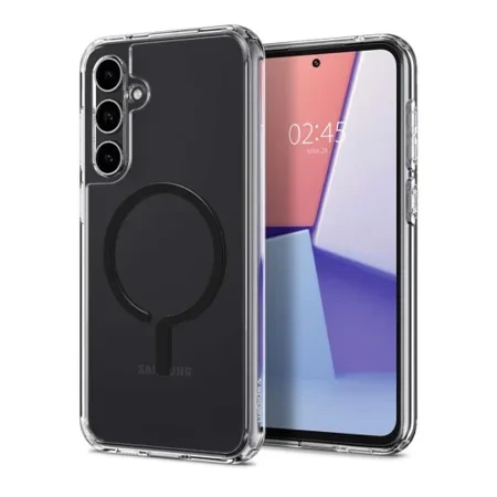 Etui na telefon Samsung Galaxy S23 FE Spigen Ultra Hybrid OneTap Metal Ring - transparentne z czarnym pierścieniem