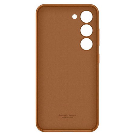 Etui na telefon Samsung Galaxy S23 Leather Case - brązowe