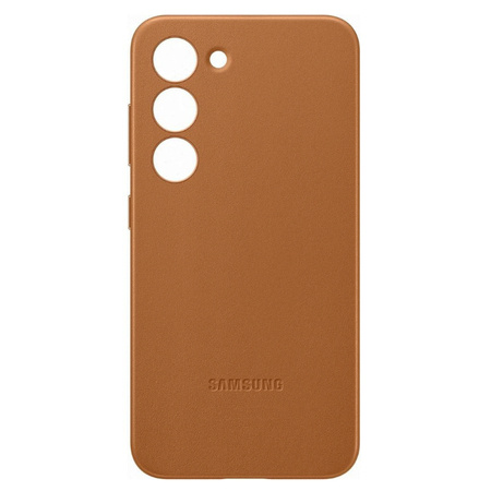 Etui na telefon Samsung Galaxy S23 Leather Case - brązowe