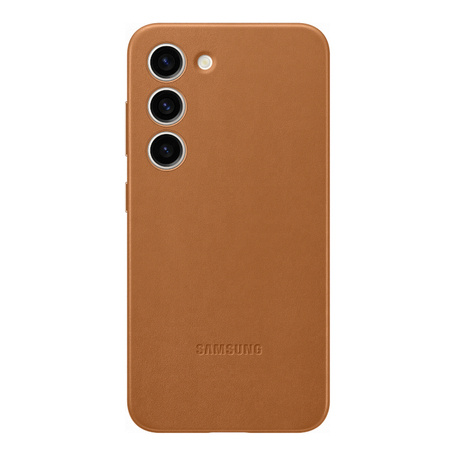 Etui na telefon Samsung Galaxy S23 Leather Case - brązowe