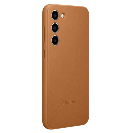 Etui na telefon Samsung Galaxy S23 Plus Leather Case - brązowe