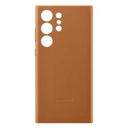 Etui na telefon Samsung Galaxy S23 Ultra Leather Case - brązowe