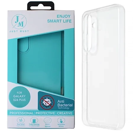 Etui na telefon Samsung Galaxy S24 Plus Just Must Anti-bacteria TPU - transparentne