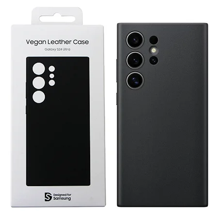Etui na telefon Samsung Galaxy S24 Ultra Vegan Leather Case - czarne