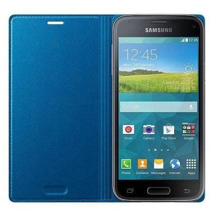 Etui na telefon Samsung Galaxy S5 mini Flip Cover - niebieskie