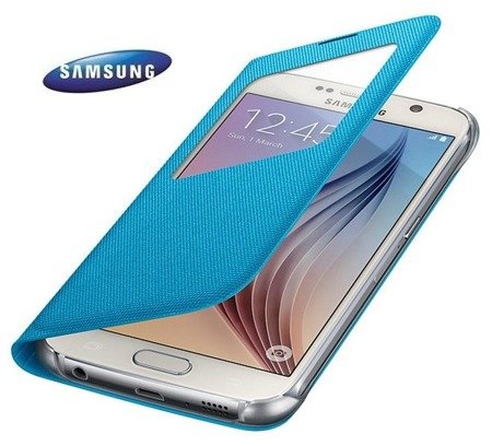 Etui na telefon Samsung Galaxy S6 S View Cover - niebieskie